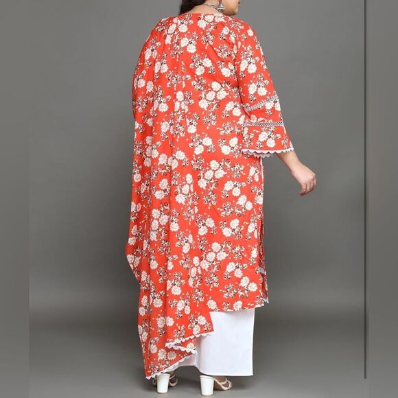 Women's Cotton Kurta & Palazzo with Dupatta - Size: 5XL(50) NWT - Picture 3 of 13